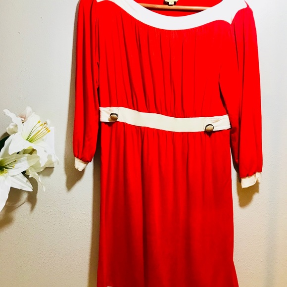 Ella moss a line red with white dress - Picture 2 of 8